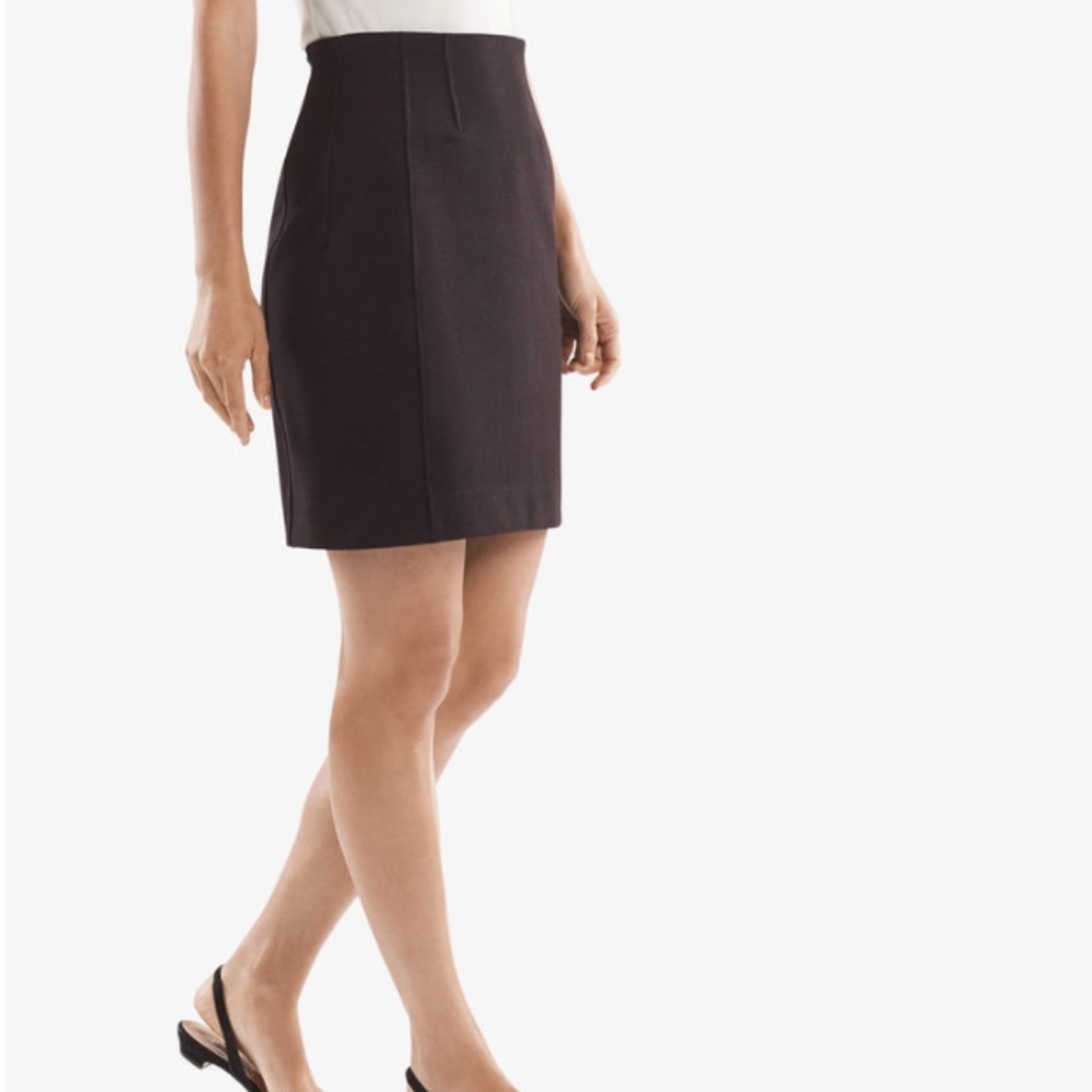 NWT MM Lafleur The Crosby Skirt Textured Ponte Lava Red Burgundy Size +2